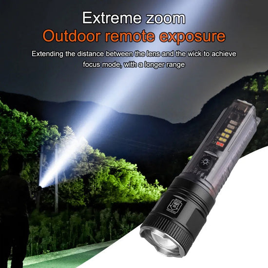 Tipo De Linterna Led con alcance de proyección de 500 mts