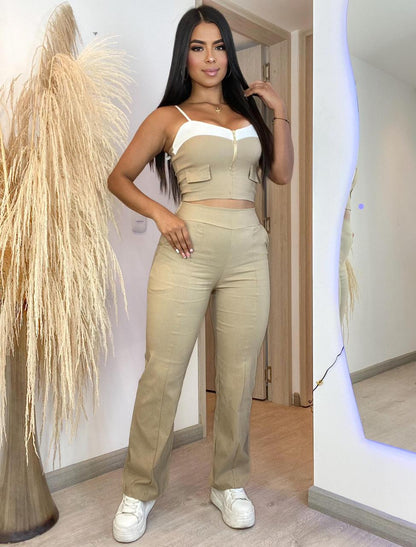 Conjunto 2 piezas pantalón y top