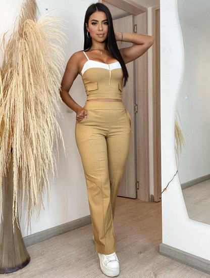 Conjunto 2 piezas pantalón y top