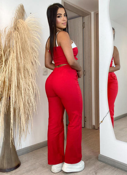 Conjunto 2 piezas pantalón y top