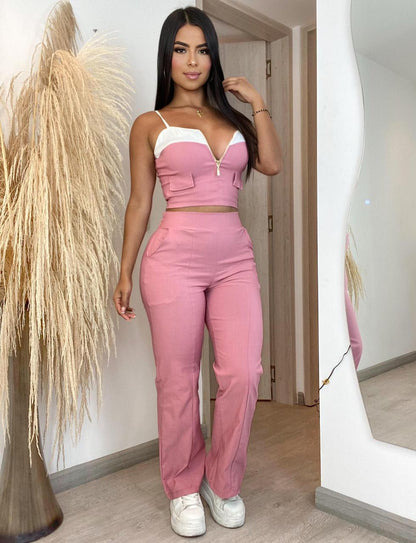 Conjunto 2 piezas pantalón y top