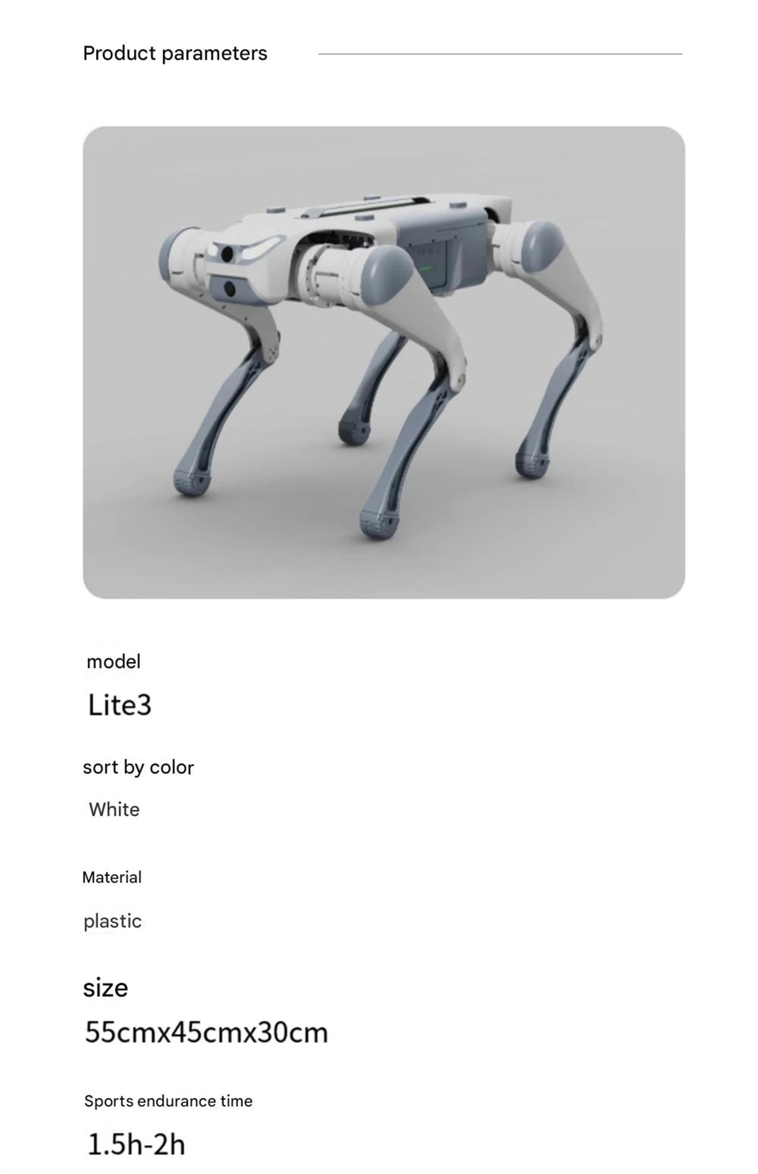 TECNOLOGIA AVANZADA         Robot "Perro biónico inteligente para Protección" DEEPRobotics Jueying Lite3