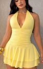 Vestido Fruncido Polilicra Premium