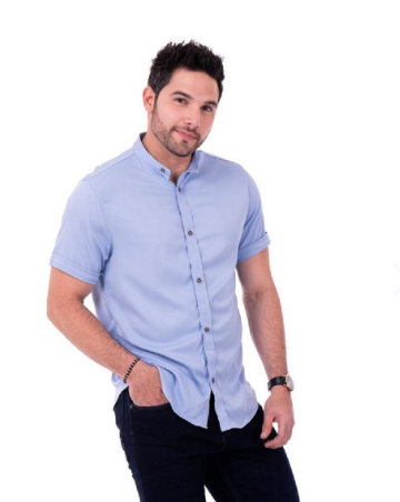 Camisa manga corta neru para caballero