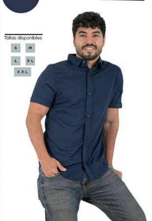 Camisa manga corta neru para caballero