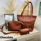 Trio bolsos en Cuero Dama Vélez