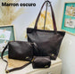 Trio bolsos en Cuero Dama Vélez