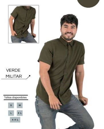 Camisa manga corta neru para caballero